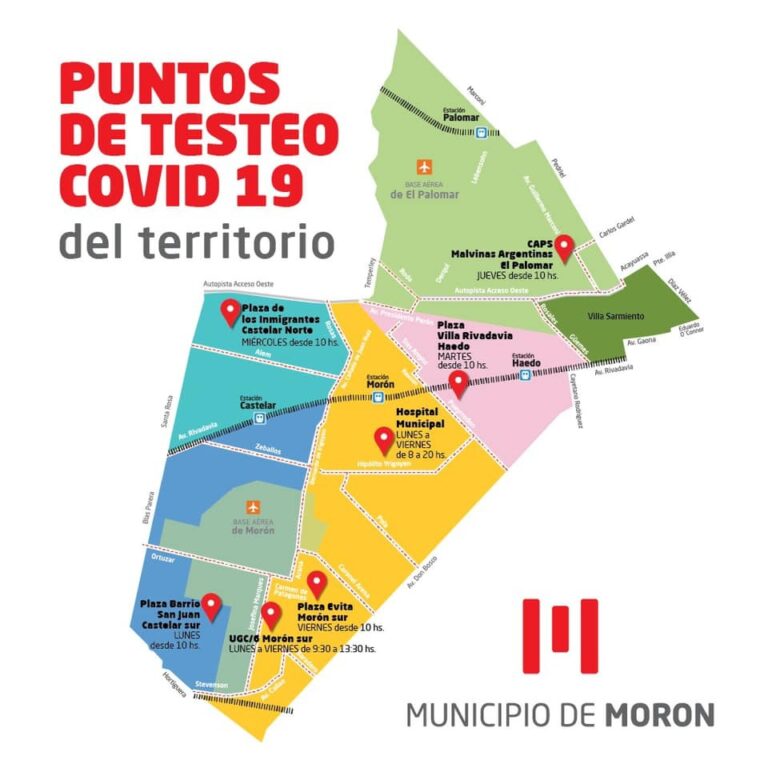 EL MUNICIPIO DE MORÓN YA REALIZA TESTEOS DE COVID 19 DE MANERA LIBRE